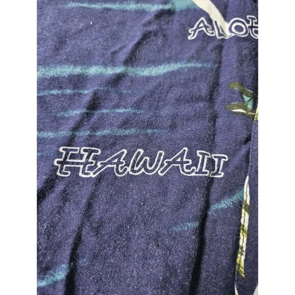 Men's Size M Wingo Hawaiian Button Shirt Short Sleeve Palm Trees Aloha - Picture 7 of 8